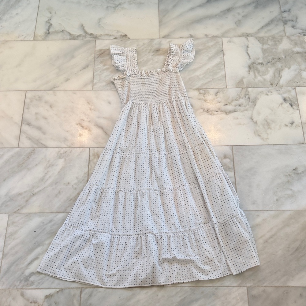 Hill House White Polka Dot Dress